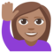 Person Raising Hand - Medium emoji on Emojione